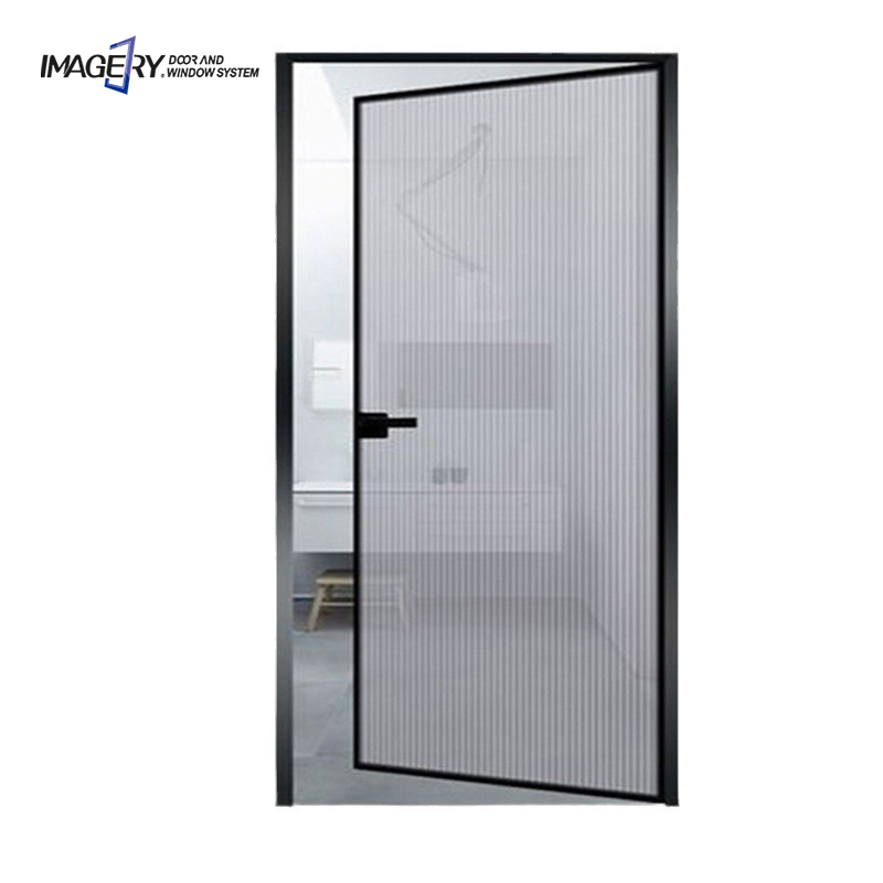 French Simple Design Narrow Frame Aluminum Glass Hinged Casement Door Aluminum Exterior Patio Door with Mesh for Kitchen/bedroom