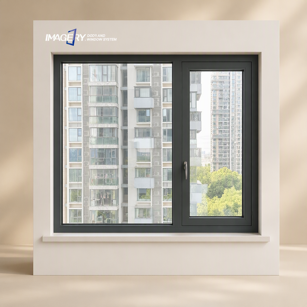 Aluminum Casement Window Commercial Shop Front Storefront Office Building Complex Exterior Facade Entrance