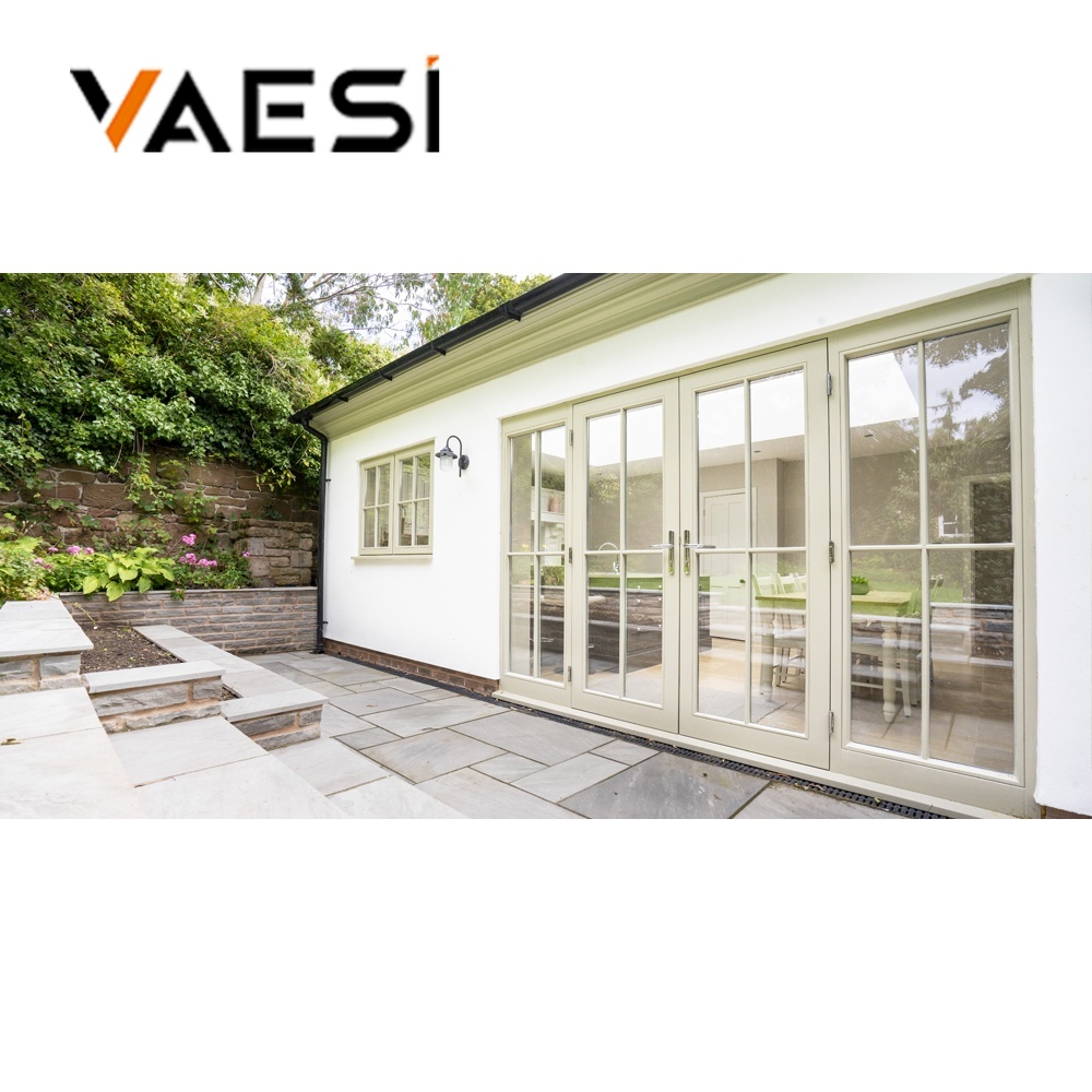 Modern Aluminum Casement Door with Clear Glass for Exterior Use in Apartments Parks Wine Cellars
