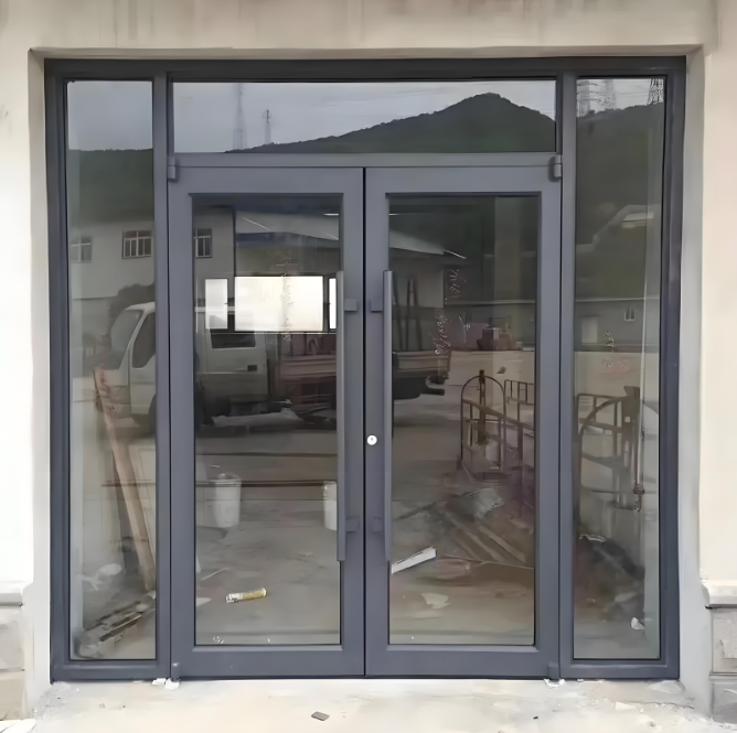 Bestselling Durable Modern Commercial Left Hand (LH) Aluminum Alloy Frame Tempered Glass Waterproof Storefront Door Model 009 1