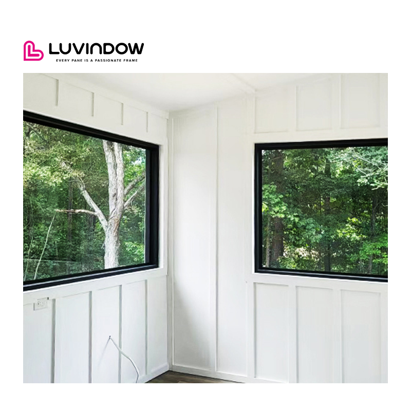 Hurricane Impact Proof Skylight Exterior Thin Frame Black Large Aluminum Fixed Decoration Pictures Windows