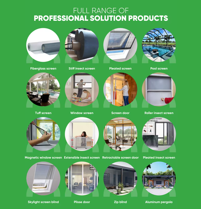Smooth and Easy to Open and Close Mosquito Net Folding Mesh Doors Pleated Window Polyester Screen Door