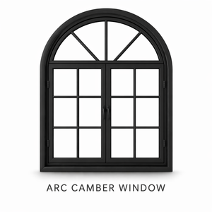 Custom OEM Double Glazed Curved Frame Aluminum UPVC External Casement Swing Garden Window for Arc Camber Residential Design