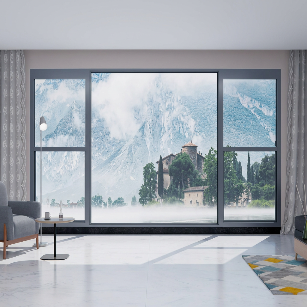 120 Series Thermal Break Casement Window King Kong Mesh Inner and Outer Frame Flush Glazing for Residential Projects