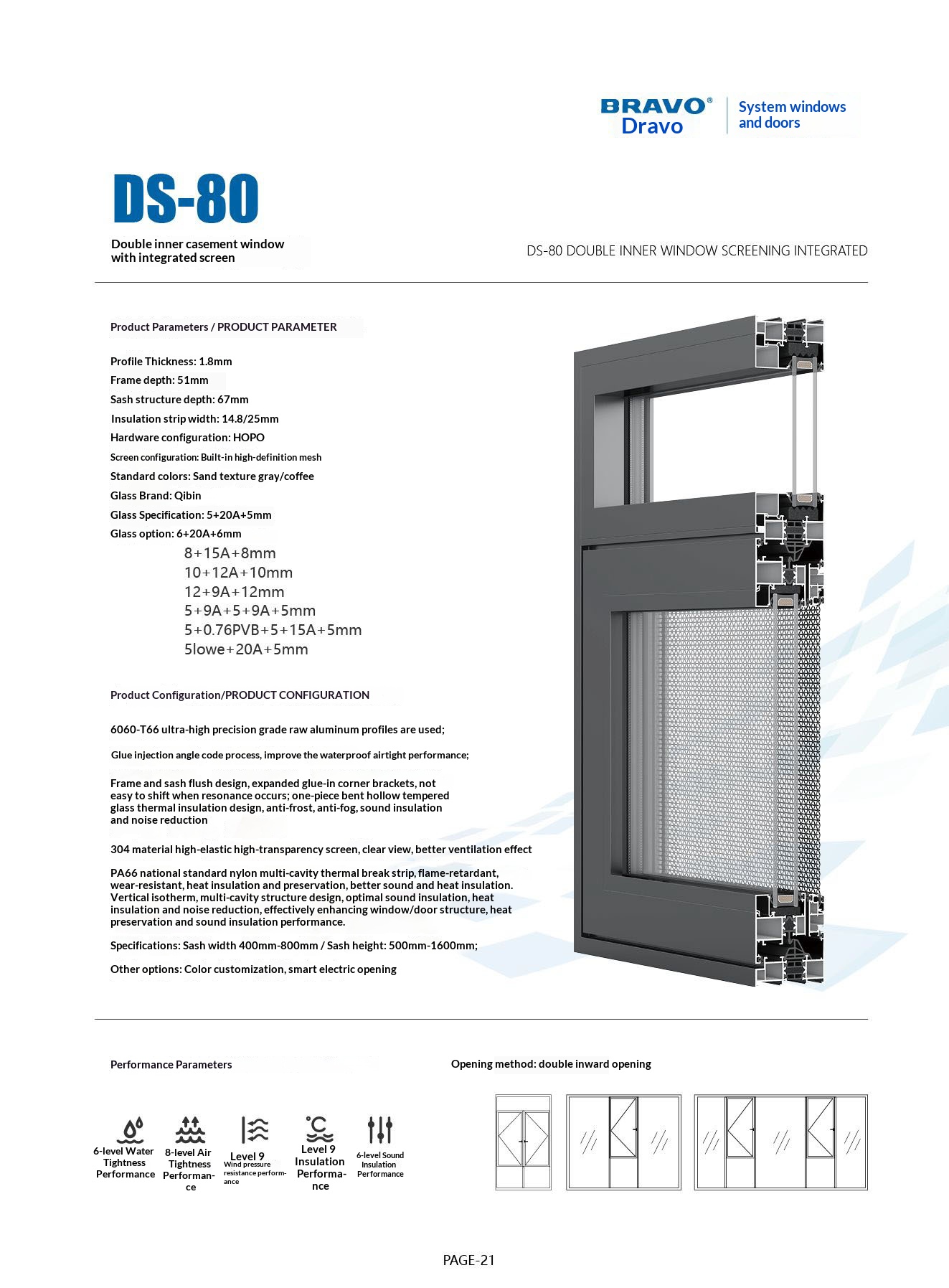 Sliding Security Windows for Home & Shop Front Glass Aluminum Skylight Panoramic Metal Door Windproof Function 5 Year Warranty