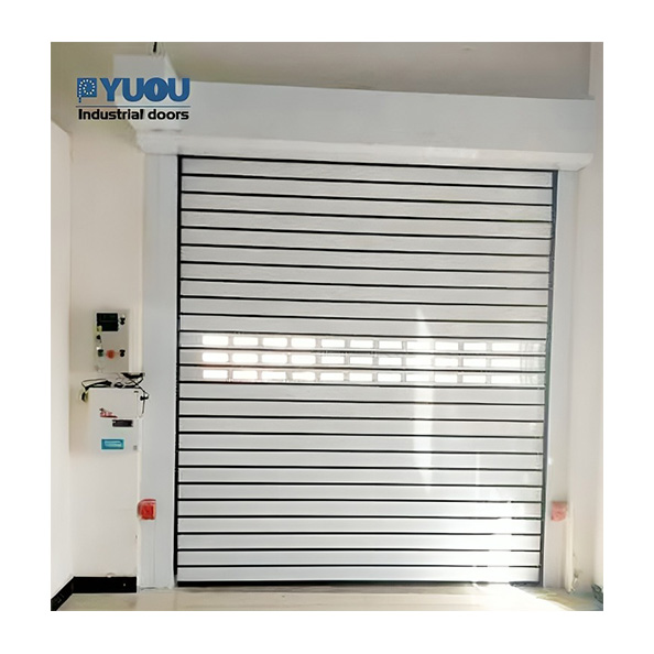 Customized Aluminum Alloy High Speed Door With Cover Box Shutter Door For Food Workshop