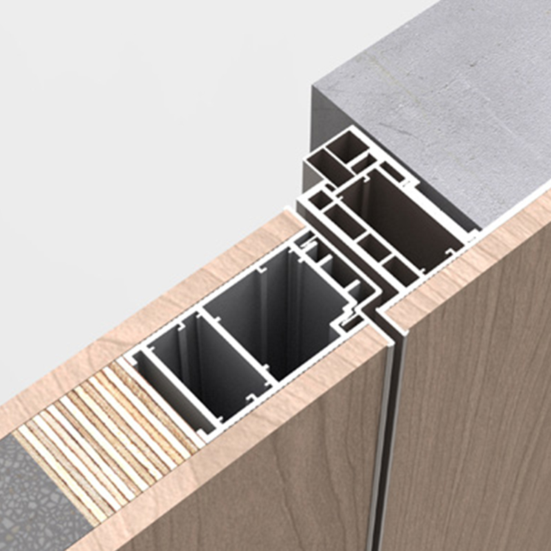 Contemporary Apartment Use Hidden Frame Laminate Melamine Board Aluminium Alloy Door Impact Resistant Flush Wall Interior Door