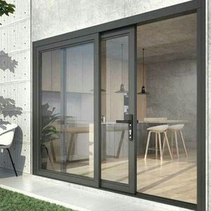 Aluminium Double Tempered Glass Sliding Doors