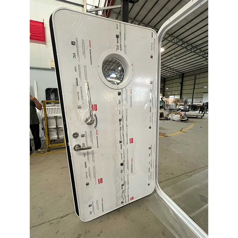 Custom Aluminium Marine Weathertight Cabin Door, Round Porthole Observation Window Marine Bulkhead Door