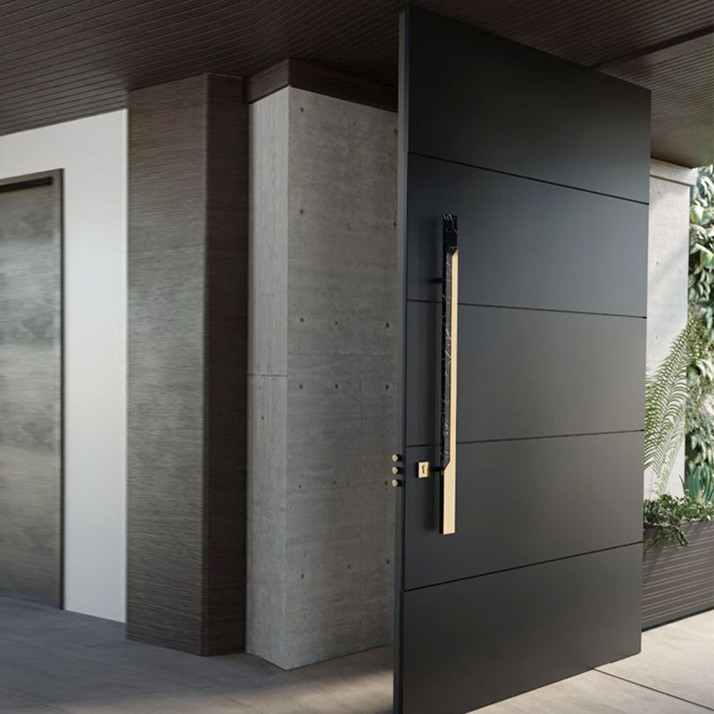 Factory Price Safely Anti-Theft Pivot Entrance Doors Modern Design Entry Door