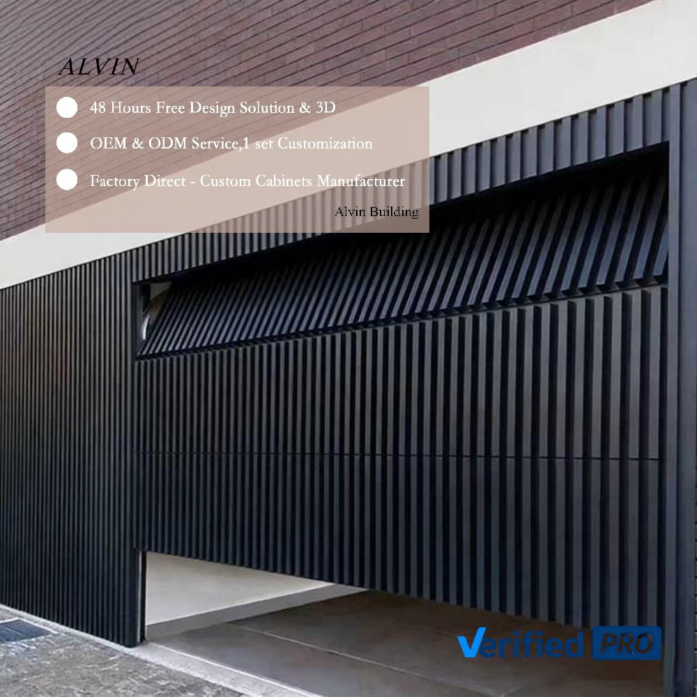 Custom Modern Flush Mount Sectional Garage Door Insulated Automatic Remote Control Garage Door for Home Exterior Renovation