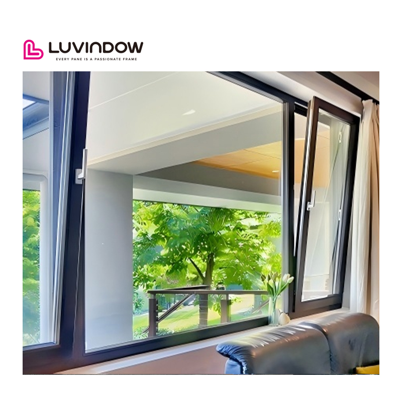 Luvindow NFRC Certified European Style Thermal Break Aluminum Windows Energy Efficient Passive House Tilt Turn Windows