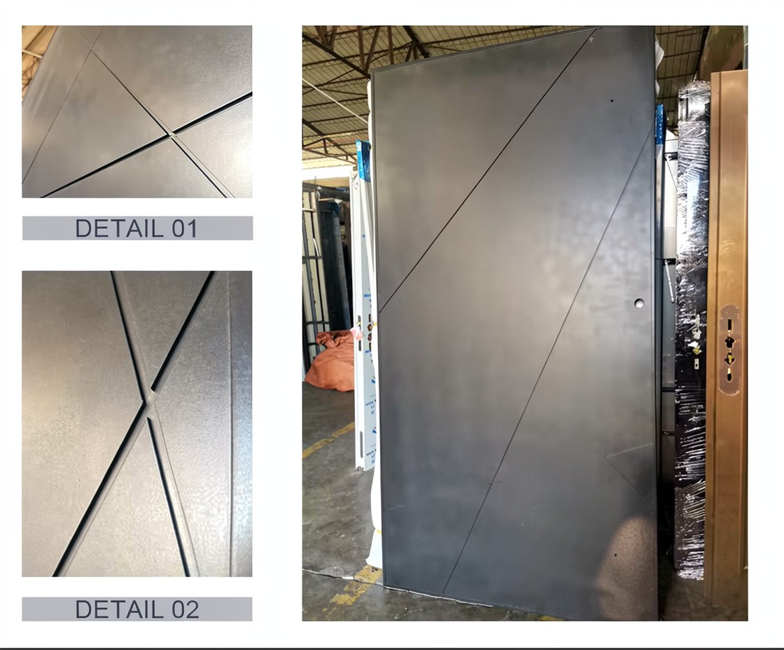 American High Quality Modern Exterior Entry Anti-Theft Security Door Hotel Villa Living Room Aluminum Alloy Manual Opening