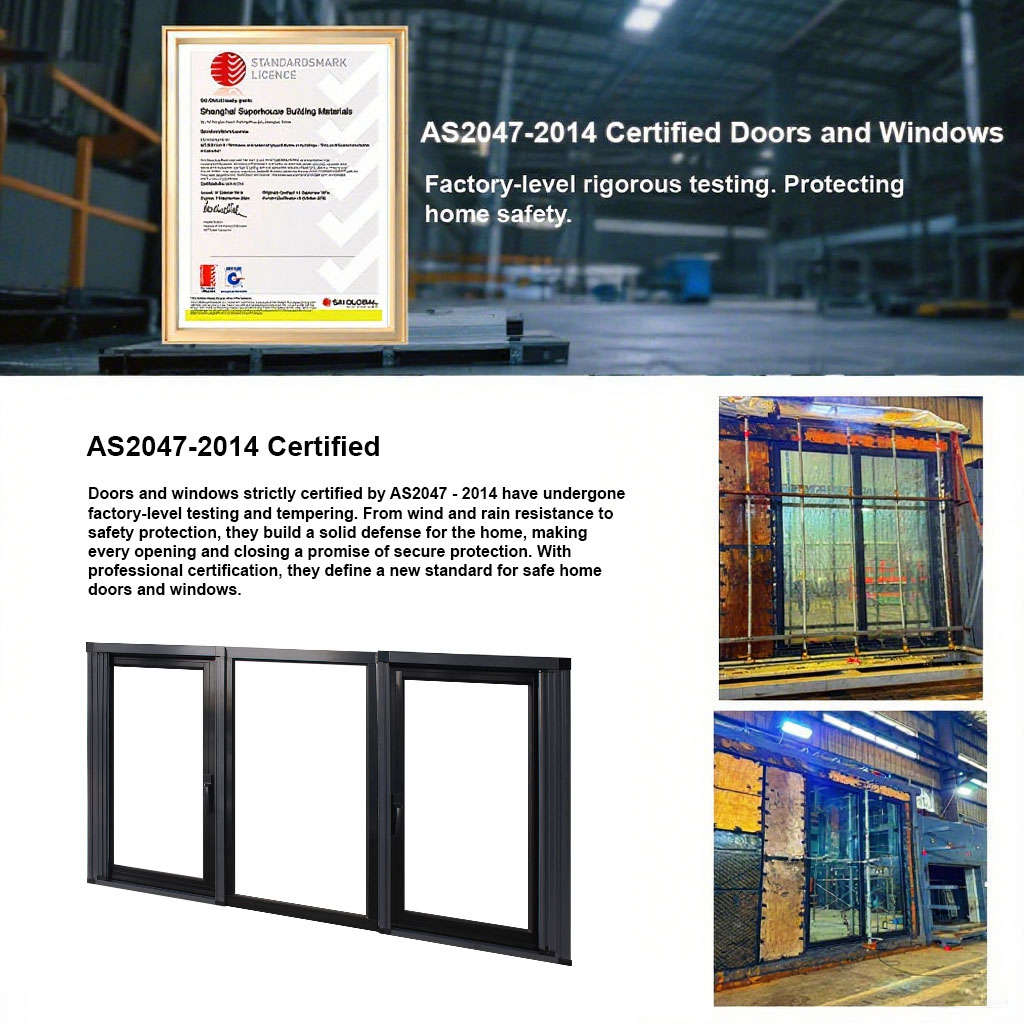 Superhouse Simple Design for Bathroom Kitchen Tempered Glass Patio Casement Swing Door White Aluminium Hinged Door