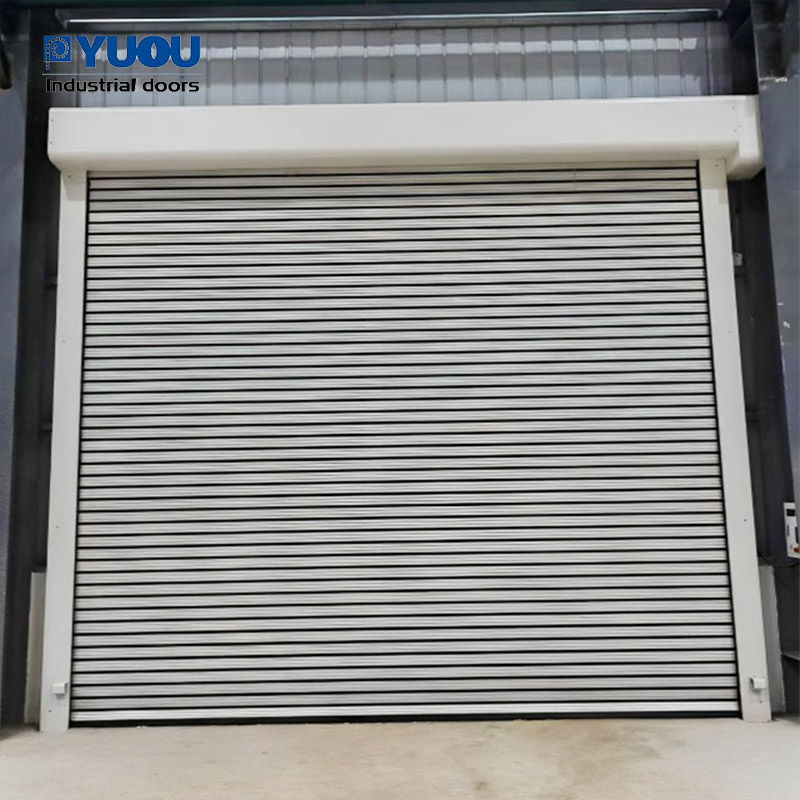 Customized Aluminum Alloy High Speed Door With Cover Box Shutter Door For Food Workshop