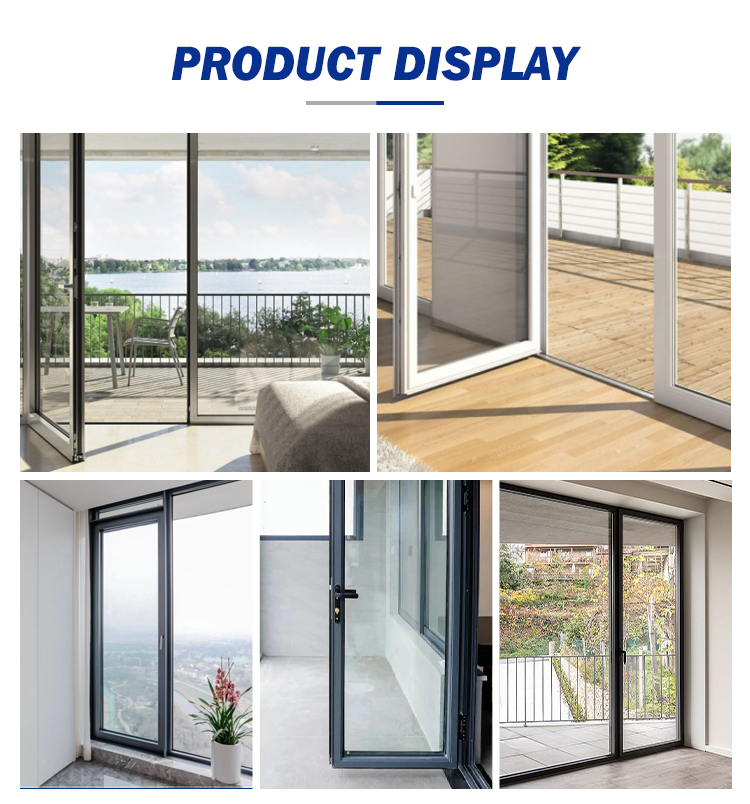 Energy-Saving Aluminum Casement Swing Tempered Glass Door for Home