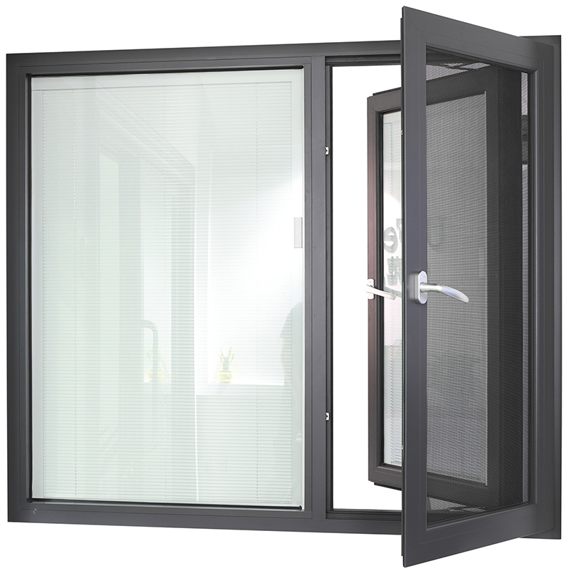 Hihaus Thermal Aluminum Nail Fin Double Pane Casement Replacement windows