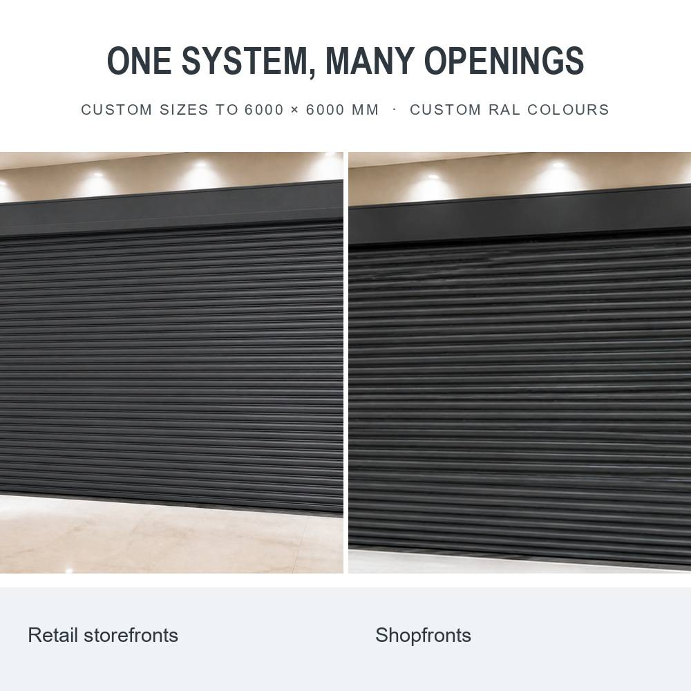 Outdoor Aluminum Alloy Roller Shutter Door Waterproof Windproof For Warehouse Shop Hotel Villa Buyers Custom Order