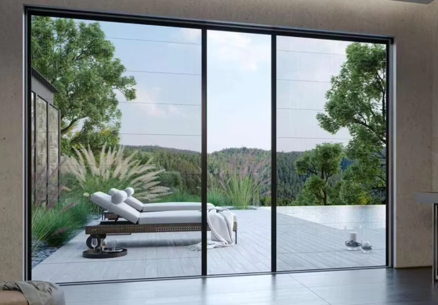 Smooth and Easy to Open and Close Mosquito Net Folding Mesh Doors Pleated Window Polyester Screen Door