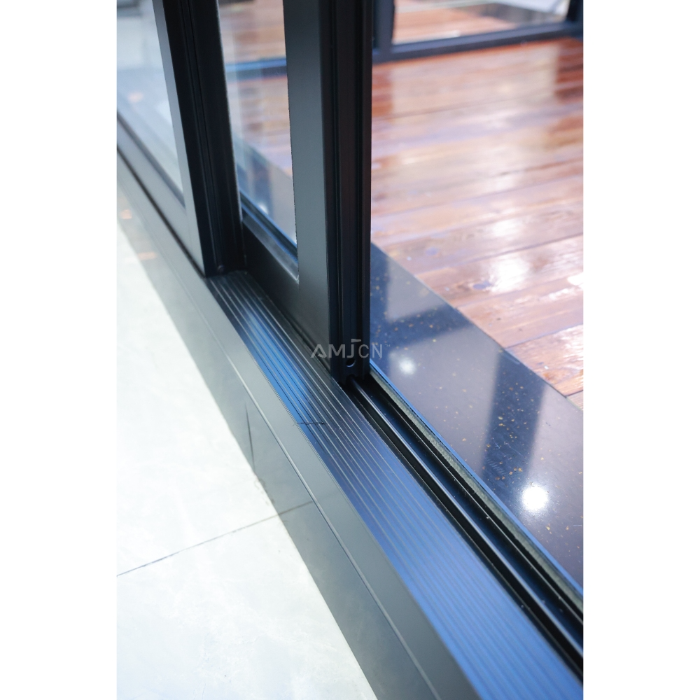 AMJ NFRC Hurricane Impact Thermal Break Double Large Glass Aluminum Sliding Doors and windows for Aluminum Profile Sliding
