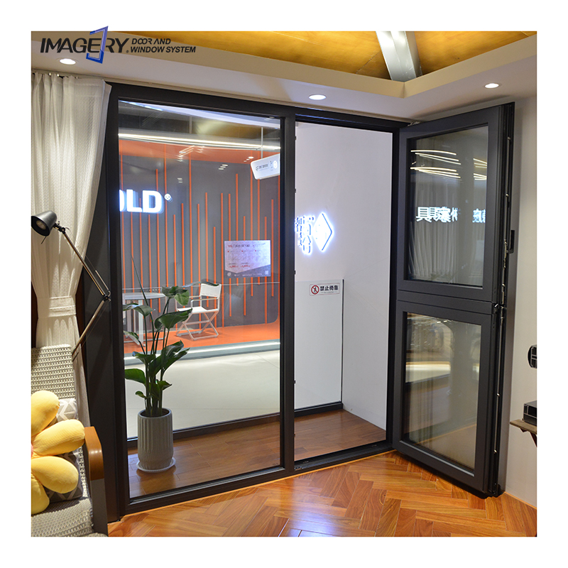 Modern Style Custom Multifunctional Opening Thermal Break Aluminum Double Flying Wings Doors and Windows System