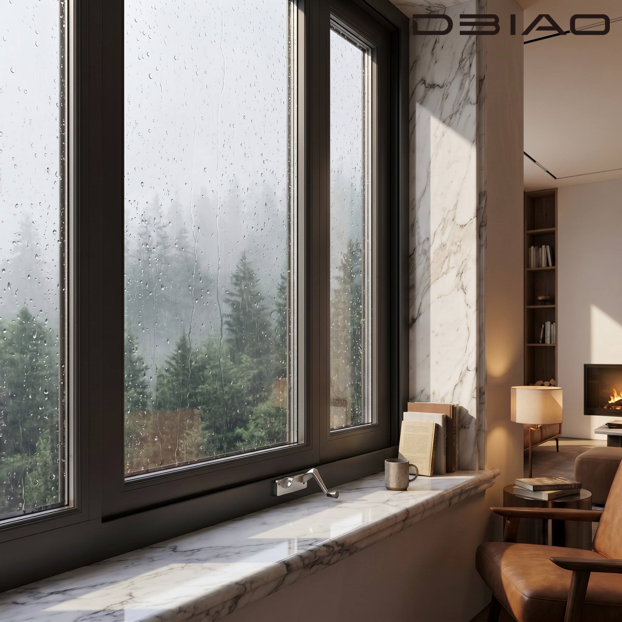 DBIAO Custom Aluminum Alloy Minimalist Casement Window Waterproof Soundproof Design Maximum Ventilation Bathrooms Hotels Kitchen