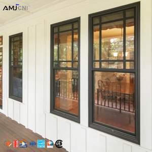 Modern Vertical Sliding Double Hung Aluminum Window with Netting