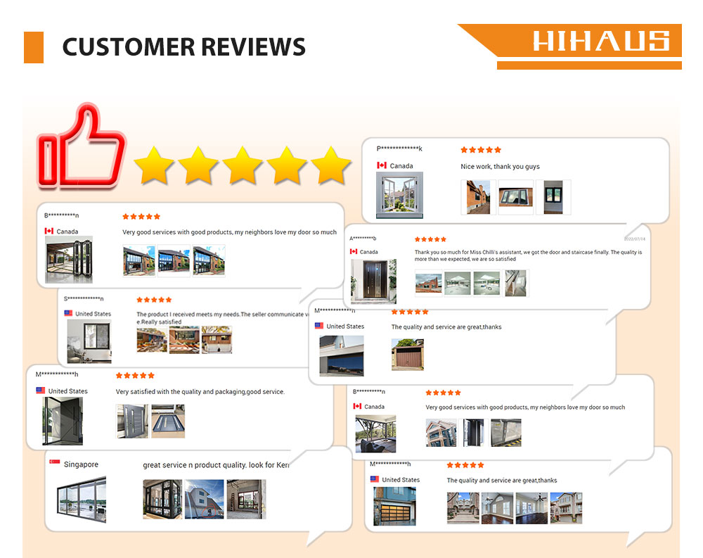Hihaus Aluminum Casement Door Interior Bathroom Waterproof and Moisture-proof Glass Door