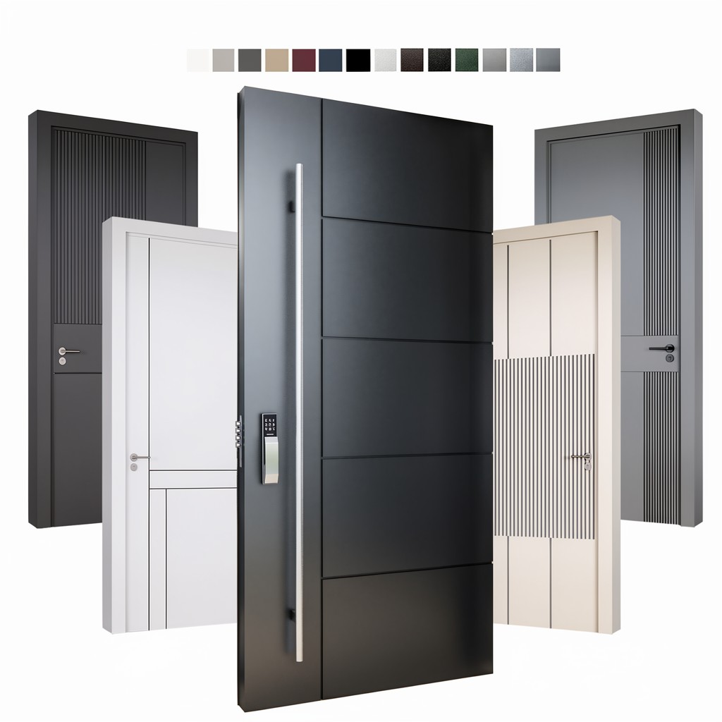American High Quality Modern Exterior Entry Anti-Theft Security Door Hotel Villa Living Room Aluminum Alloy Manual Opening
