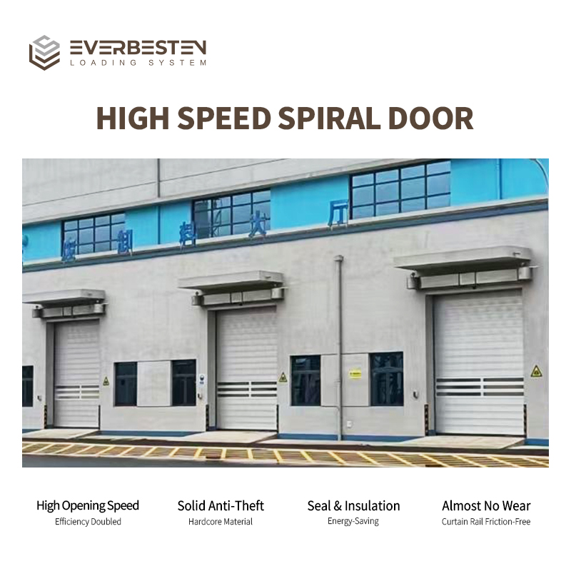 Everbesten Fast Door Insulated Spiral Door Aluminum Alloy RailTrack Shutter Heavy Duty Wind Resistance Warehouse High Speed Door