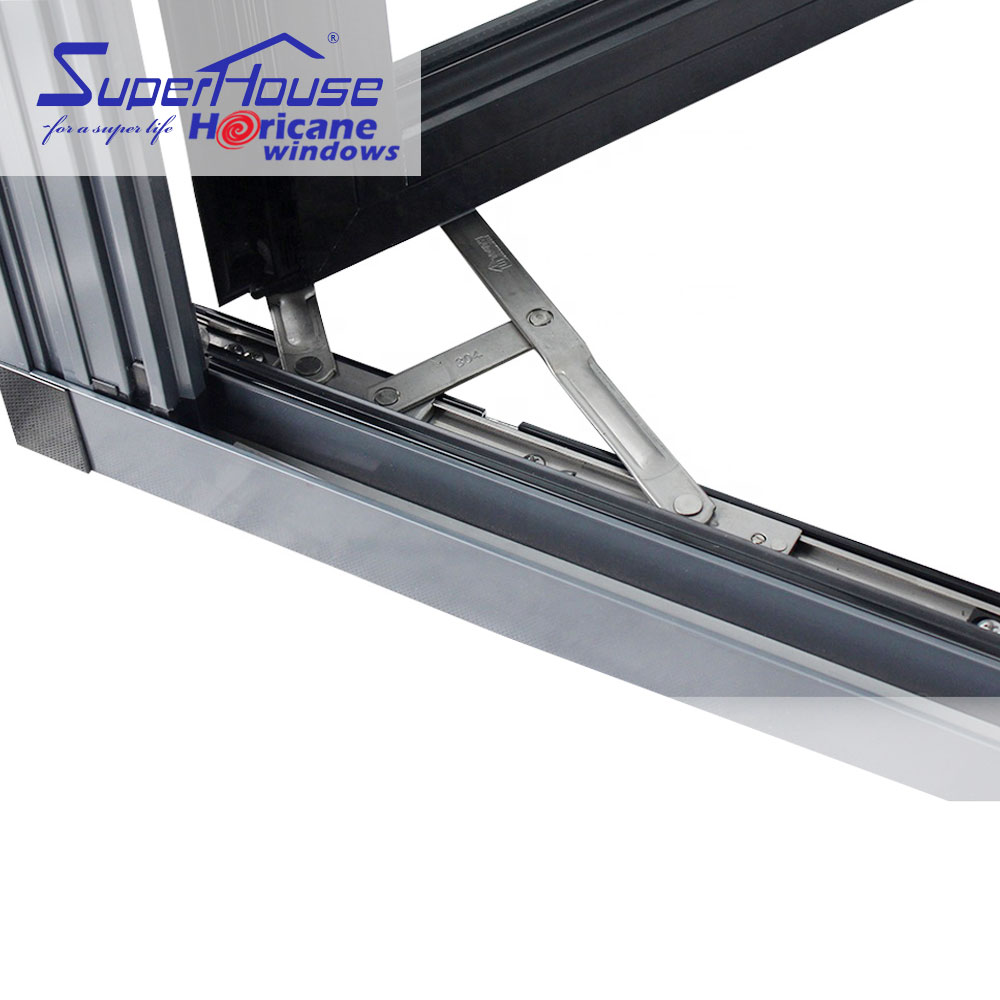 Miami Florida Impact Windows and Doors Aluminum Glass Hinged Doors with Screen