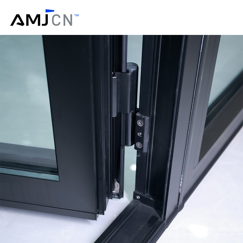 High-End European Design Glass Aluminum Door Waterproof French Style for Exterior Entry Bathroom Use for Foreign Builders