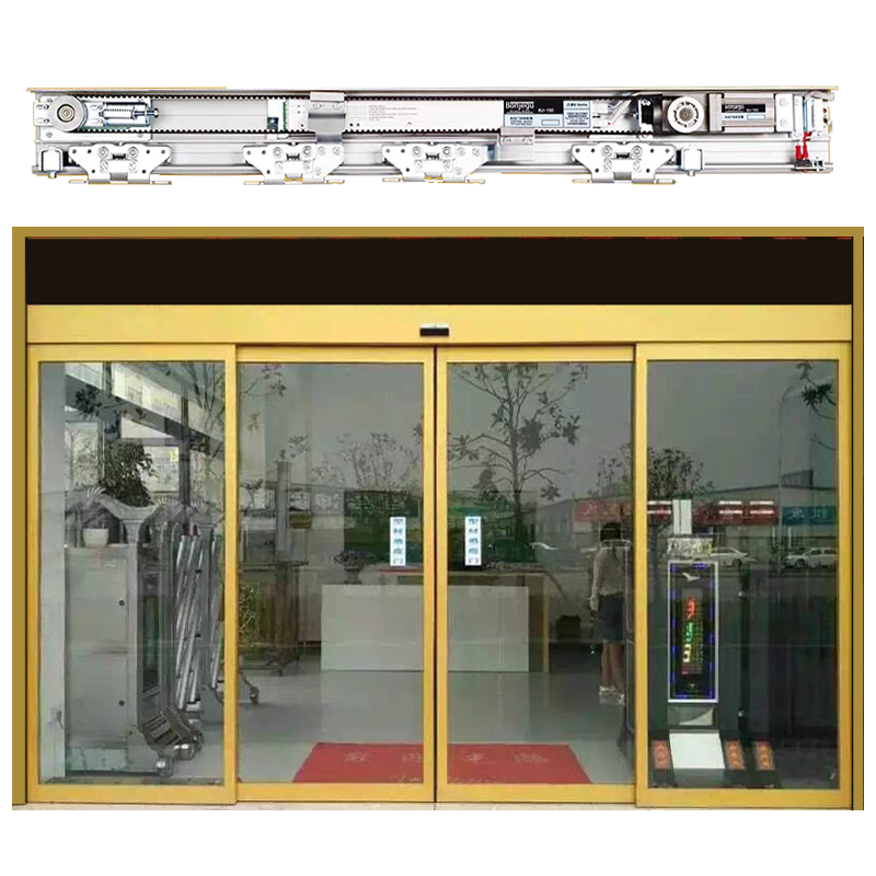 Energy Efficient Thermal Break Aluminum Storefront Door with Double Glazing for Supermarket Entrance