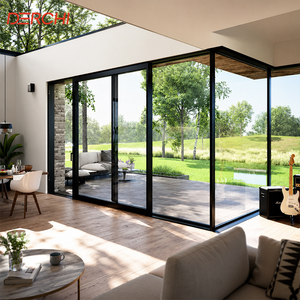Commercial Double Glazed Panoramic Sliding Patio Windows