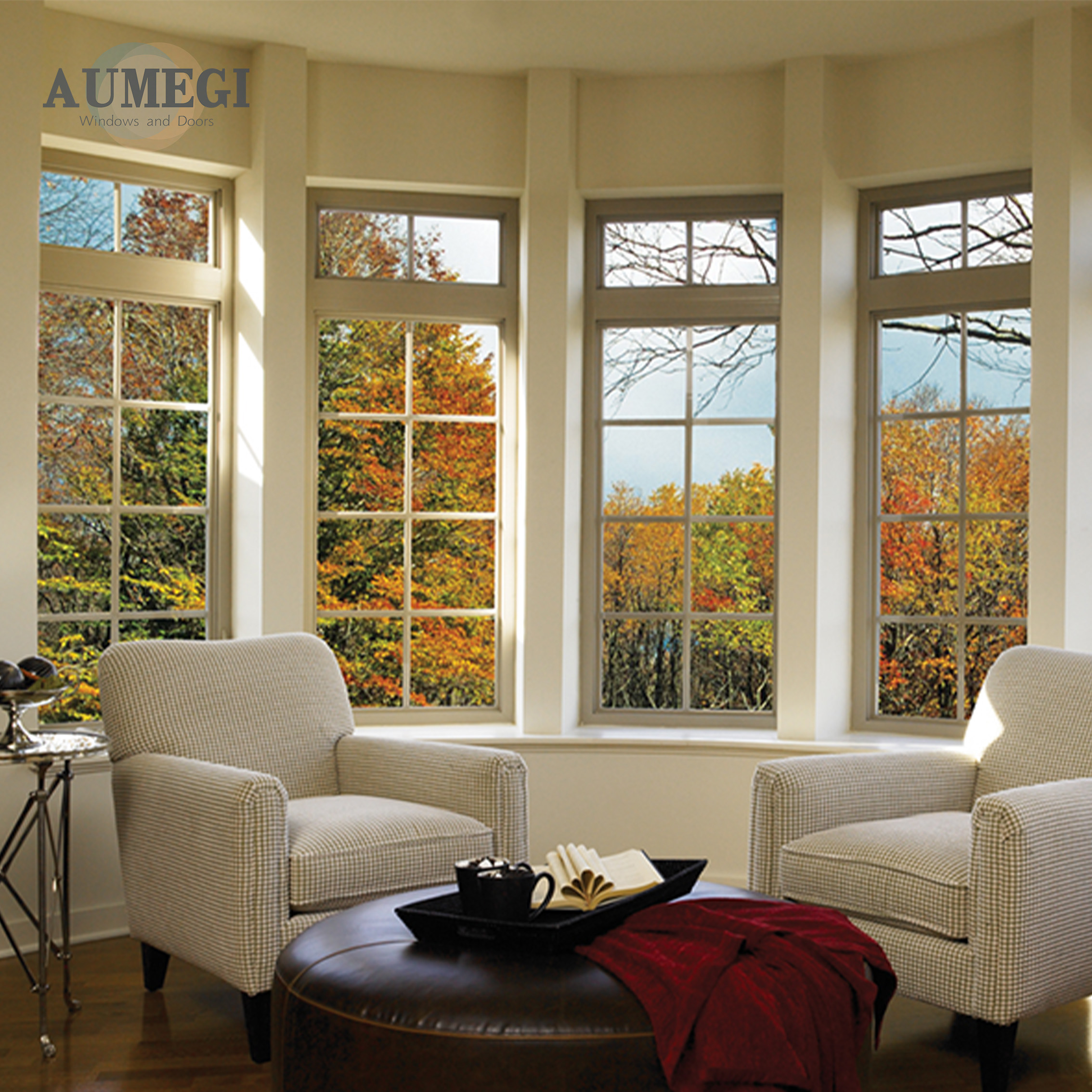 AUMEGI Fix Window Pictures Aluminum Casement windows Doors Aluminium Doors and windows Designs Picture