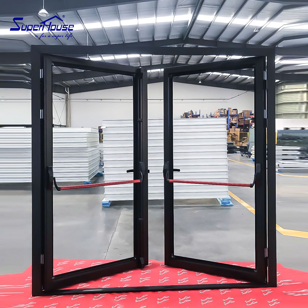 Modern Fire Rated 30/60/90/120 Minutes Steel Aluminum Glass Safety Escape Door For Interior Commercial Buildings Emergency Exit