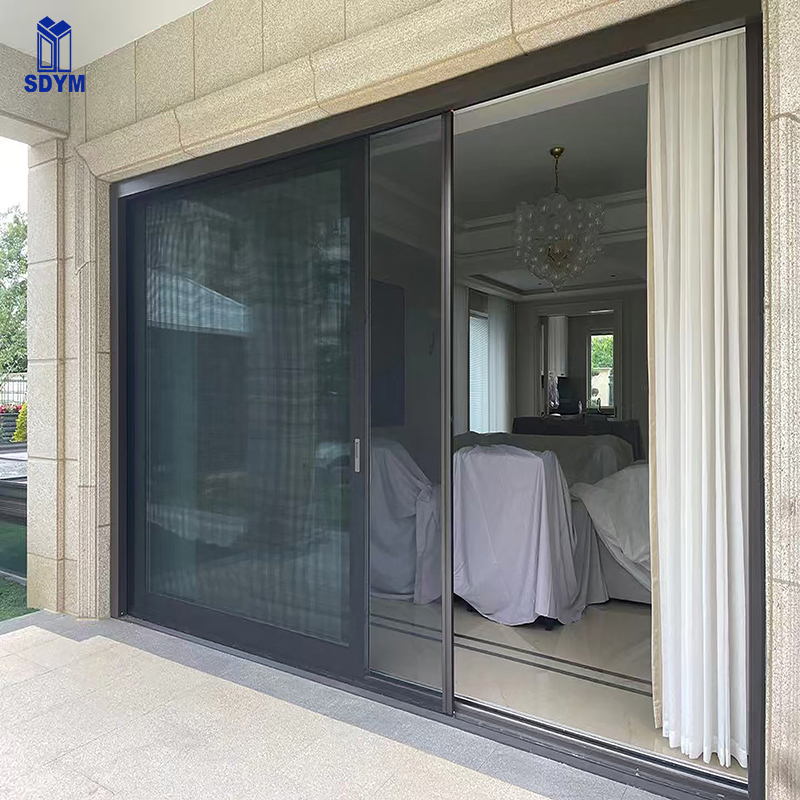 Modern Design Retractable Single Hinged Aluminum Folding Screen Door Polyester Mesh Insect Resistant Washable for Kitchen