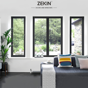 Aluminium Double Pane Tempered Glass Casement Window