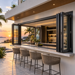 Soundproof Aluminum Glass Bi-fold Windows