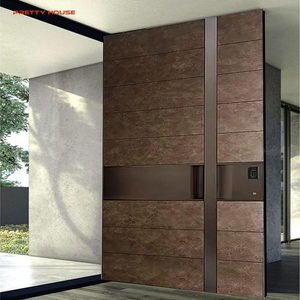 Luxury Modern Aluminum Smoked Glass Pivot Entry Door