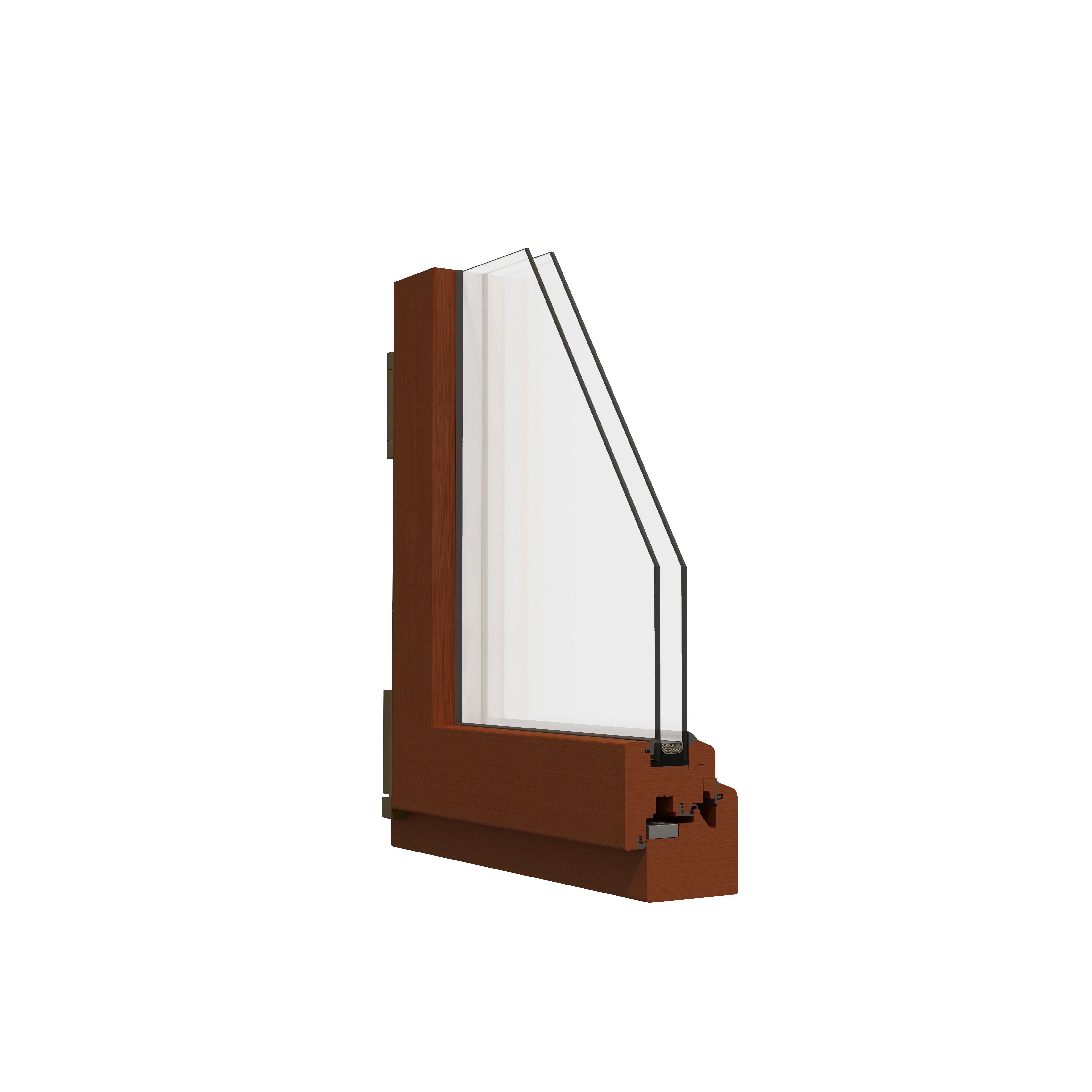 Durable Wood Casement Windows Weather Resistant Natural Grain Easy To Install Patio Use