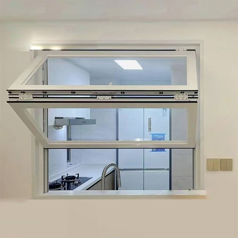 Thermal Break Vertical Opening Double Glazed Aluminum Folding Window with Windproof Feature Modern Design for Outdoor Hotel Use