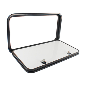 CAPEXRV 800x450mm RV Luggage Door with Rounded Corners and Locks Caravan Exterior Aluminum Alloy Storage Hatch Door