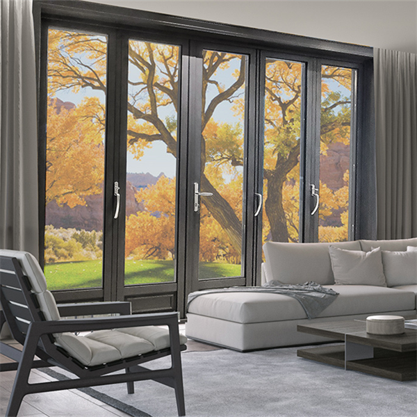 TOMA-as2047 Aluminium Door Fold Glass Door Bifold Sliding Door Darkly Glass Thermal Break