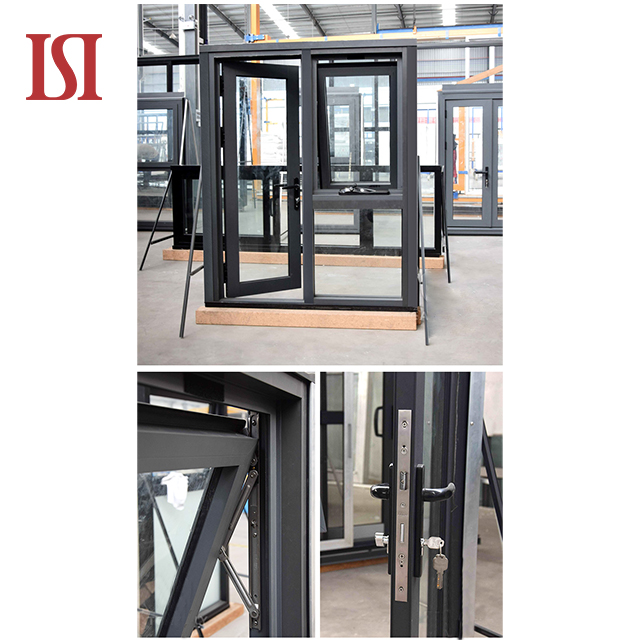 Top Brand AS2047 Modern Design Aluminium Casement Windows Hurricane &amp; Impact Proof Black House Windows Florida Approval on Sale