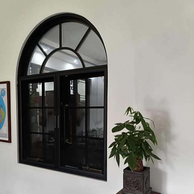 High-End Seamless Aluminium Alloy French Windows Energy Efficient For Exterior Bedroom Or Farmhouse Use