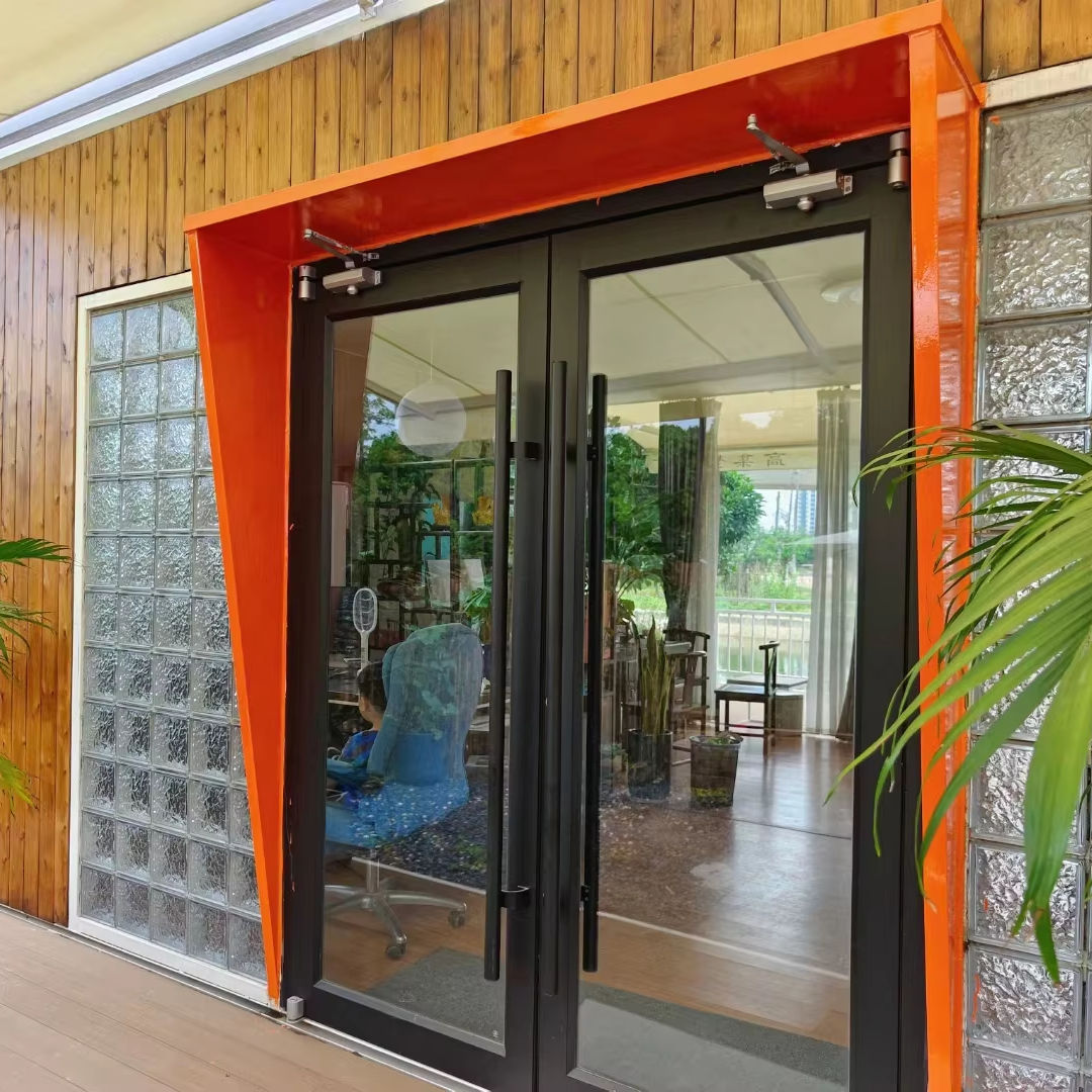 Bestselling Durable Modern Commercial Left Hand (LH) Aluminum Alloy Frame Tempered Glass Waterproof Storefront Door Model 009 1