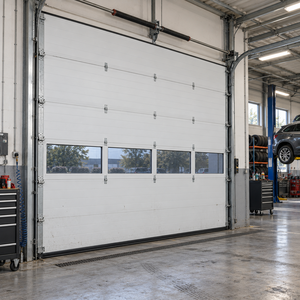 CE Certified Daylight-Enhancing Industrial Sectional Door for Auto Repair Workshop
