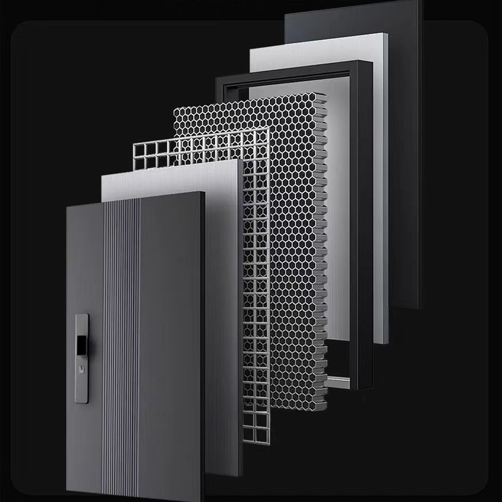 BST Ex-01 Modern Aluminium Anti-Theft Security Exterior Entry Door with 5 Year Warranty for Residential & Hotel Use