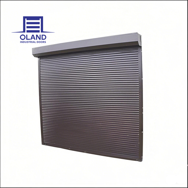 OLADN Windproof Automatic Aluminum Roller Shutter Warehouse Door Security Typhoon Resistant Vertical Electric Door 2hr Fire